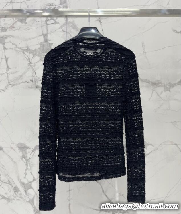 Cheap Design Saint Laurent Lace Shirt 1015 White/Black 2025