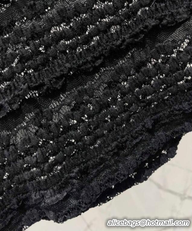 Cheap Design Saint Laurent Lace Shirt 1015 White/Black 2025