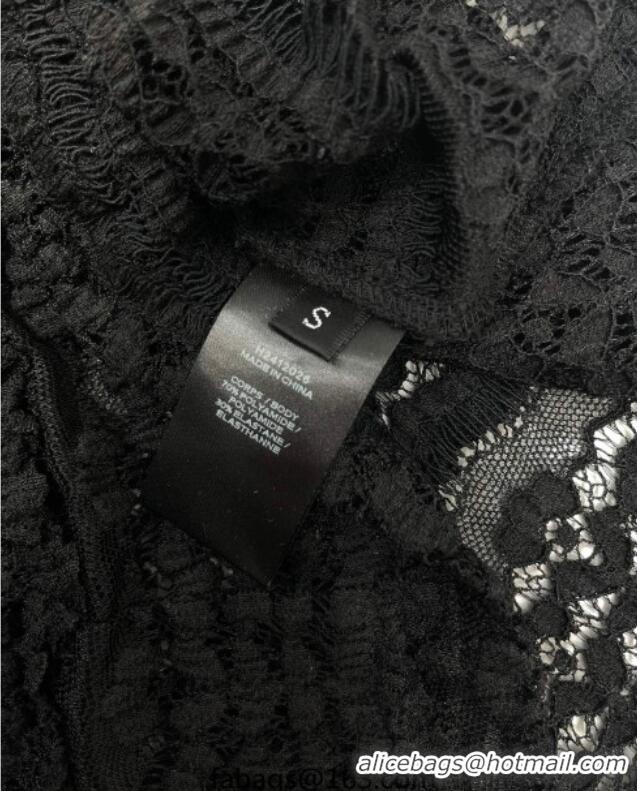 Cheap Design Saint Laurent Lace Shirt 1015 White/Black 2025