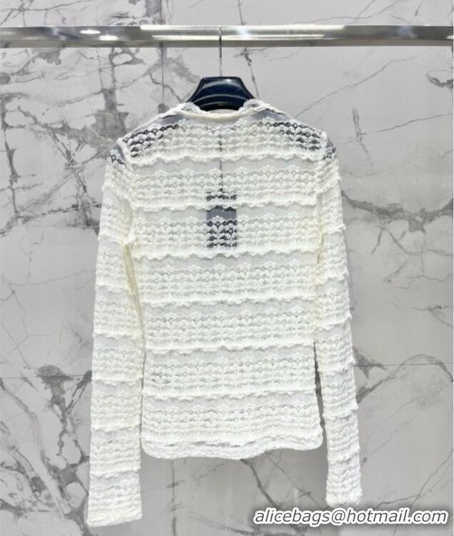 Cheap Design Saint Laurent Lace Shirt 1015 White/Black 2025