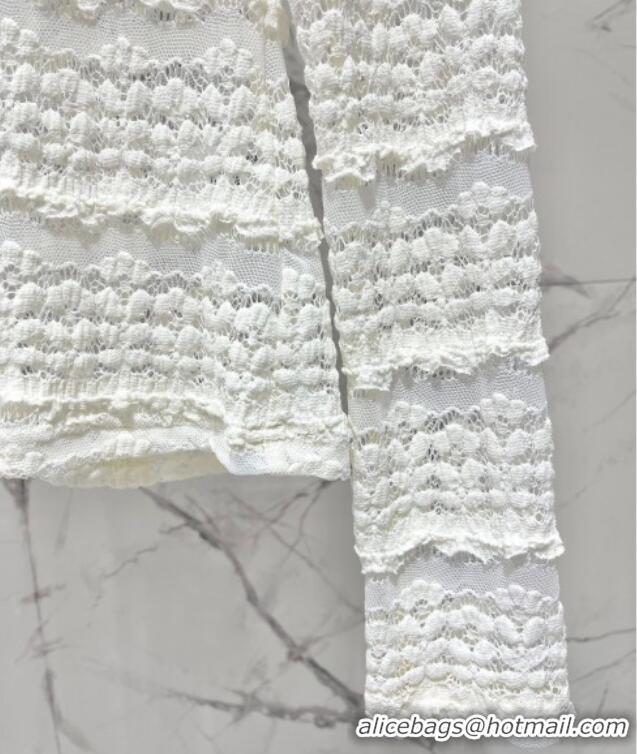 Cheap Design Saint Laurent Lace Shirt 1015 White/Black 2025