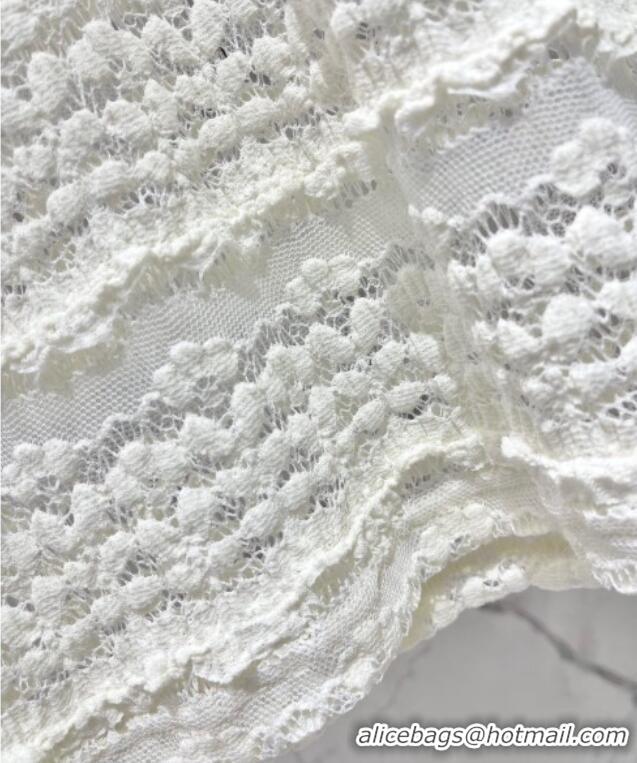 Cheap Design Saint Laurent Lace Shirt 1015 White/Black 2025