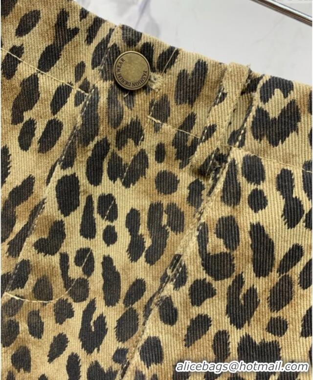 Market Sells Saint Laurent Leopard Print Mini Skirt Y1015 2025