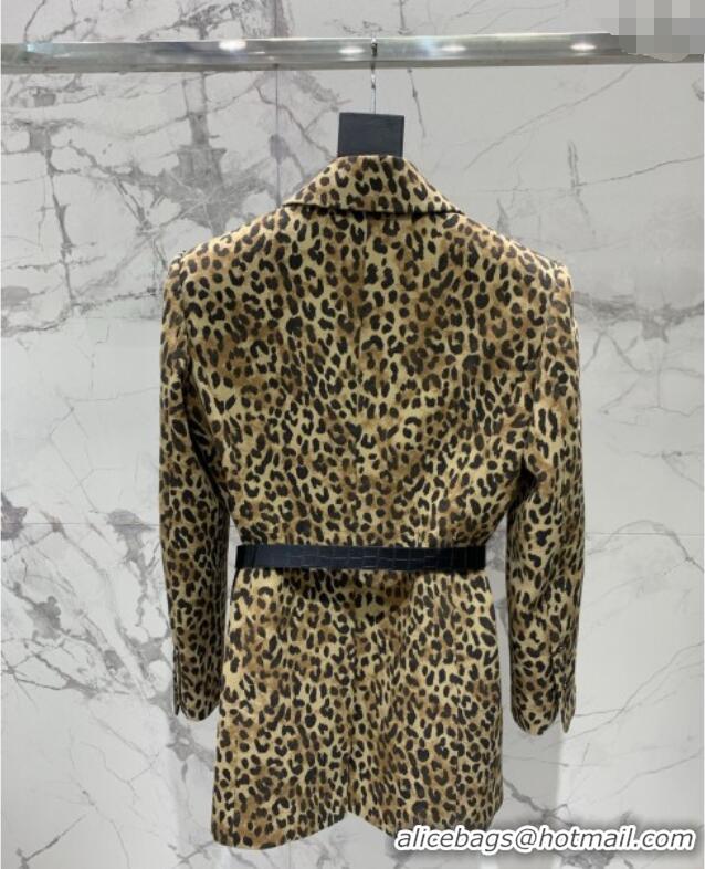 Best Price Saint Laurent Leopard Print Jacket S1015 2025