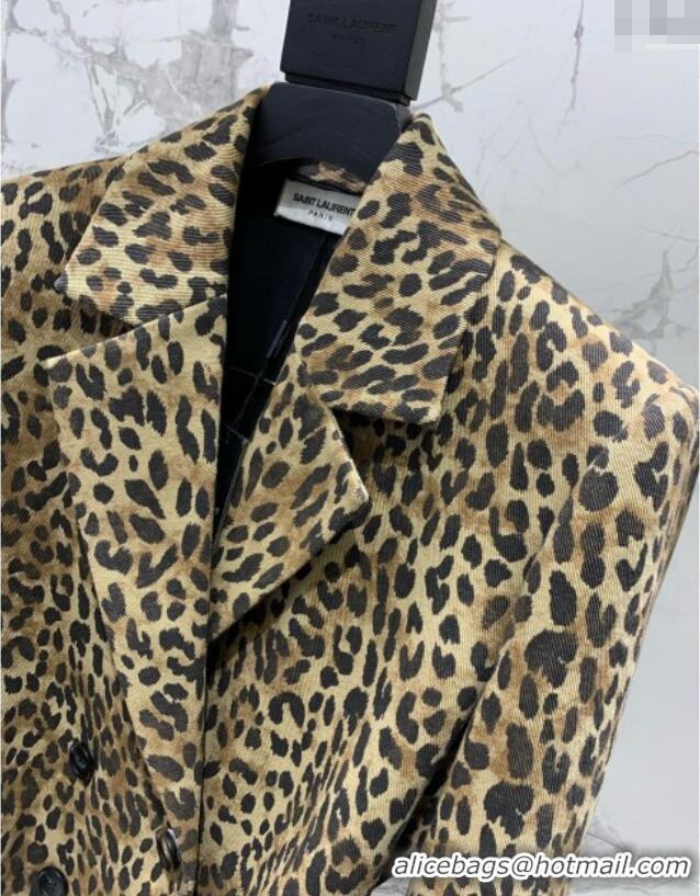 Best Price Saint Laurent Leopard Print Jacket S1015 2025