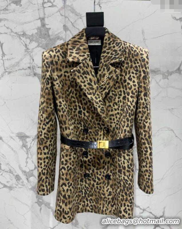 Best Price Saint Laurent Leopard Print Jacket S1015 2025