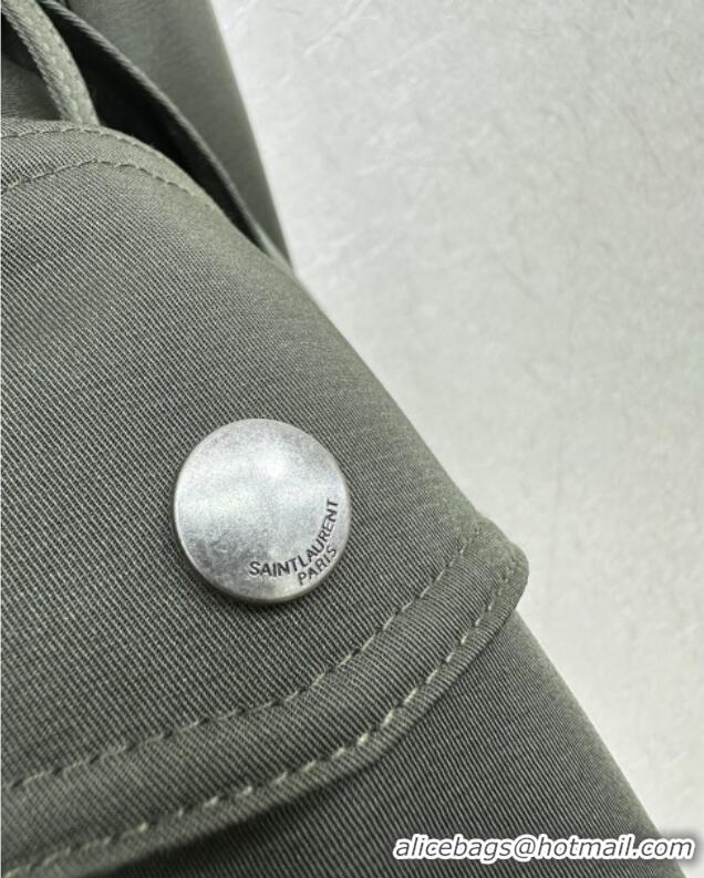 Top Quality Saint Laurent Trench Coat S090411 Green 2025