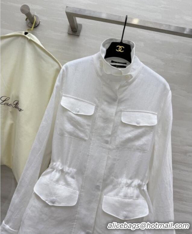 Promotional Loro Piana Linen Jacket L090206 White 2025