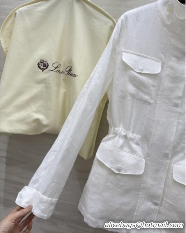 Promotional Loro Piana Linen Jacket L090206 White 2025