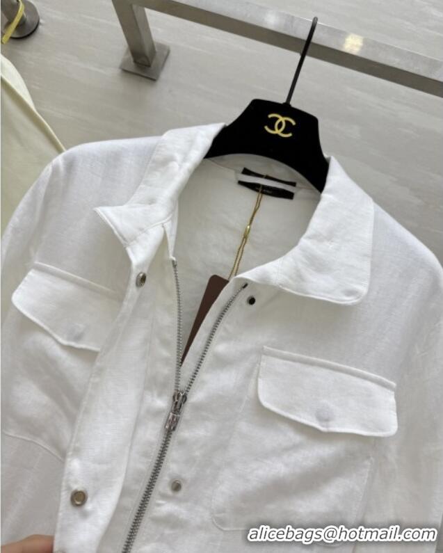 Promotional Loro Piana Linen Jacket L090206 White 2025