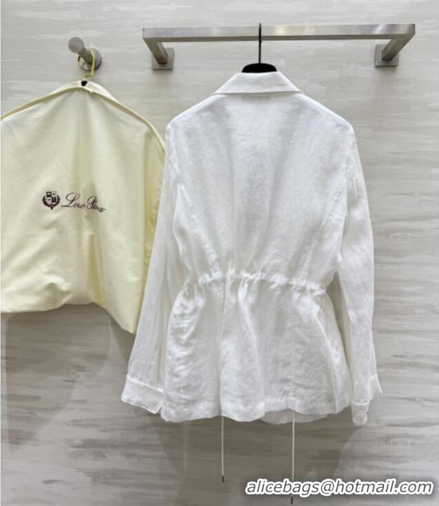 Promotional Loro Piana Linen Jacket L090206 White 2025