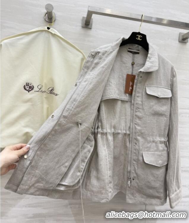 Luxury Cheap Loro Piana Linen Jacket L090207 Grey 2025