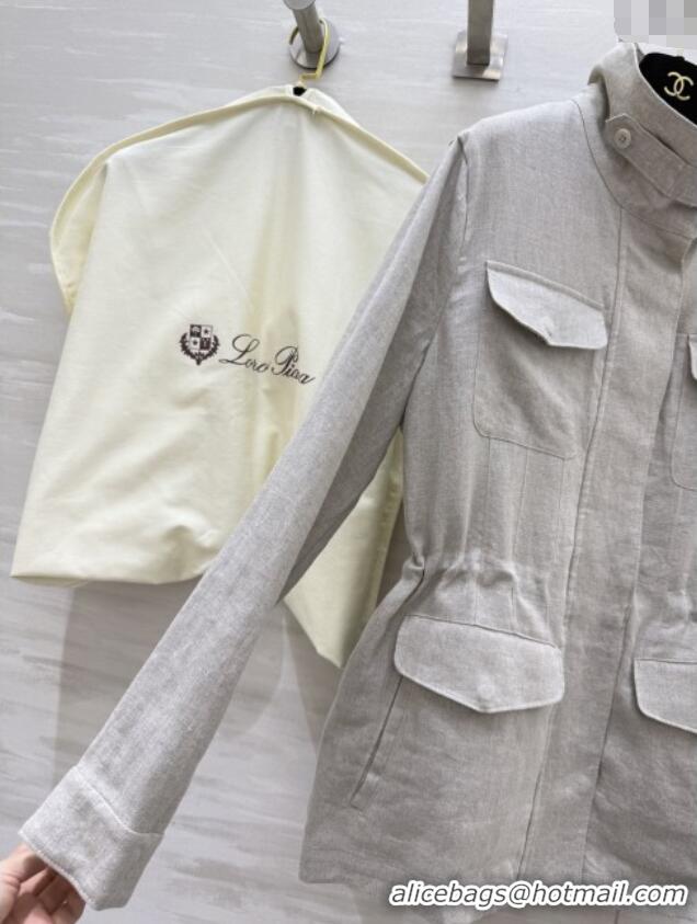 Luxury Cheap Loro Piana Linen Jacket L090207 Grey 2025