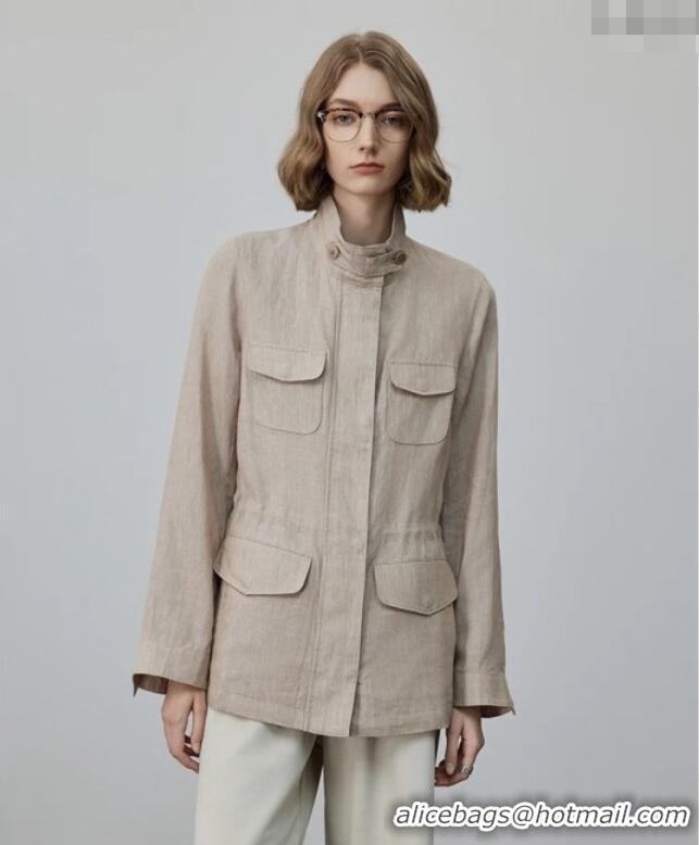 Luxury Cheap Loro Piana Linen Jacket L090207 Grey 2025