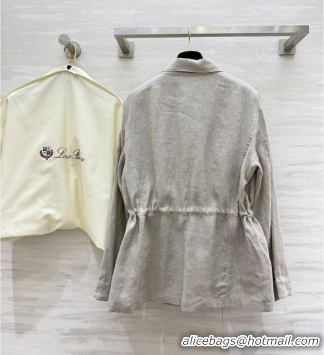 Luxury Cheap Loro Piana Linen Jacket L090207 Grey 2025