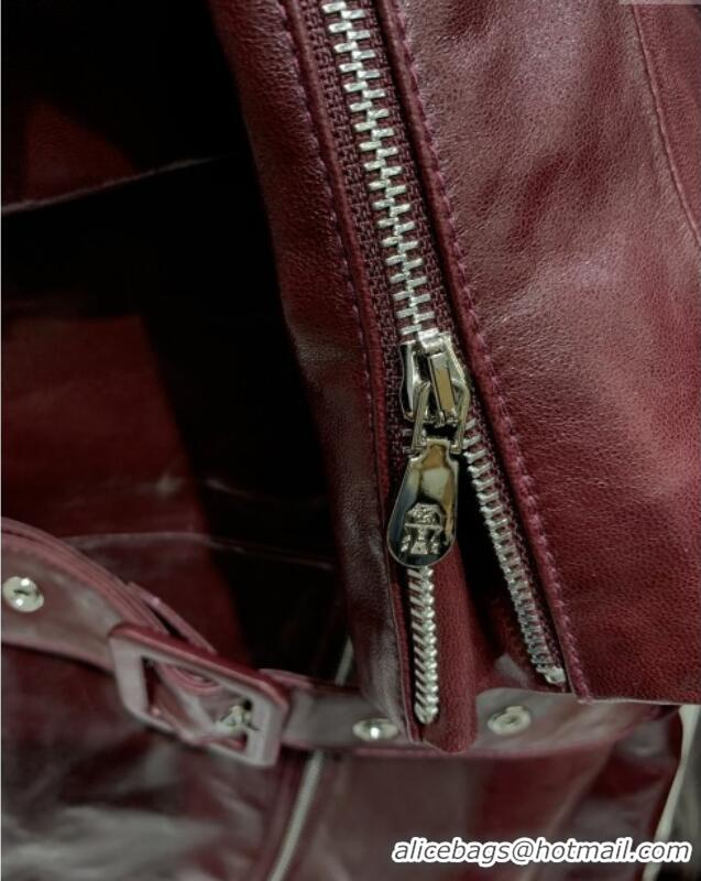 Super Quality Loro Piana Leather Jacket LP92526 Deep Red 2025