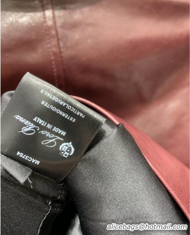 Super Quality Loro Piana Leather Jacket LP92526 Deep Red 2025