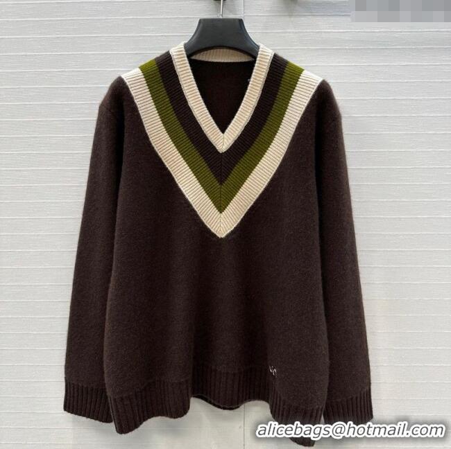Classic Specials Valentino V Cashmere Sweater 1014 Brown 2025