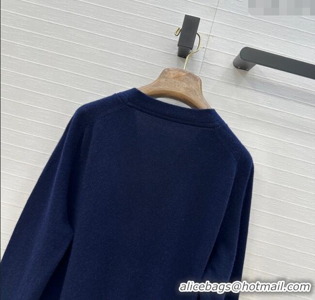 Grade Quality Loro Piana LP Printed Cardigan 1015 Blue 2025