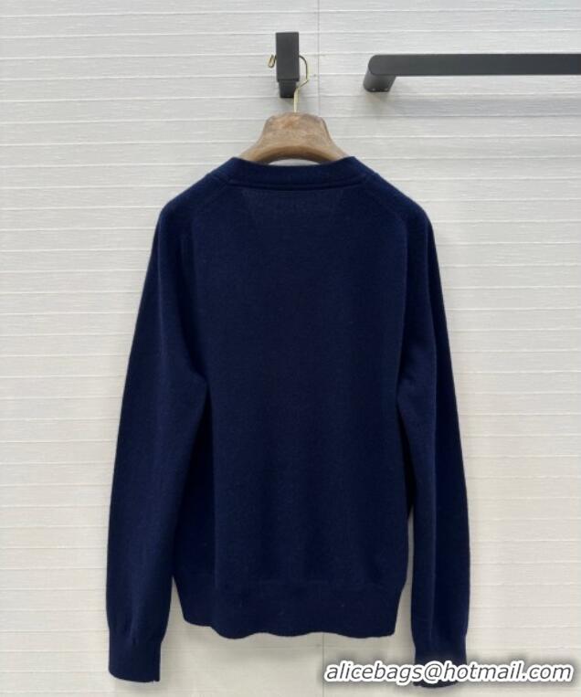 Grade Quality Loro Piana LP Printed Cardigan 1015 Blue 2025