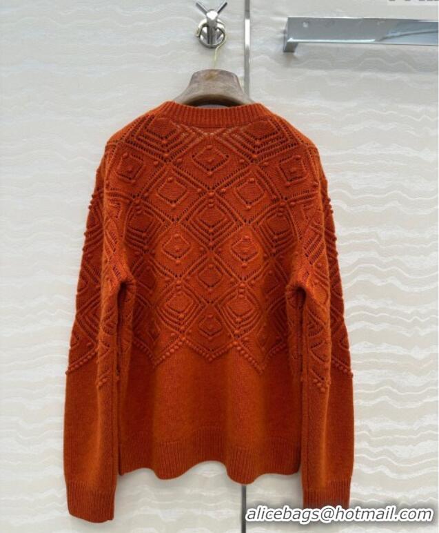 Well Crafted Loro Piana Cashmere Sweater LP110602 Orange 2025