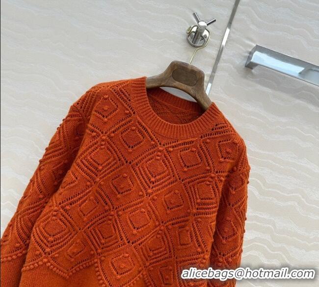 Well Crafted Loro Piana Cashmere Sweater LP110602 Orange 2025