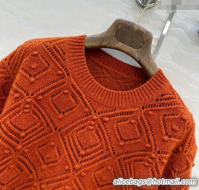 Well Crafted Loro Piana Cashmere Sweater LP110602 Orange 2025