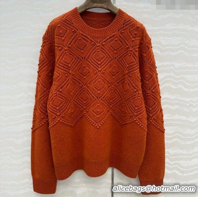 Well Crafted Loro Piana Cashmere Sweater LP110602 Orange 2025