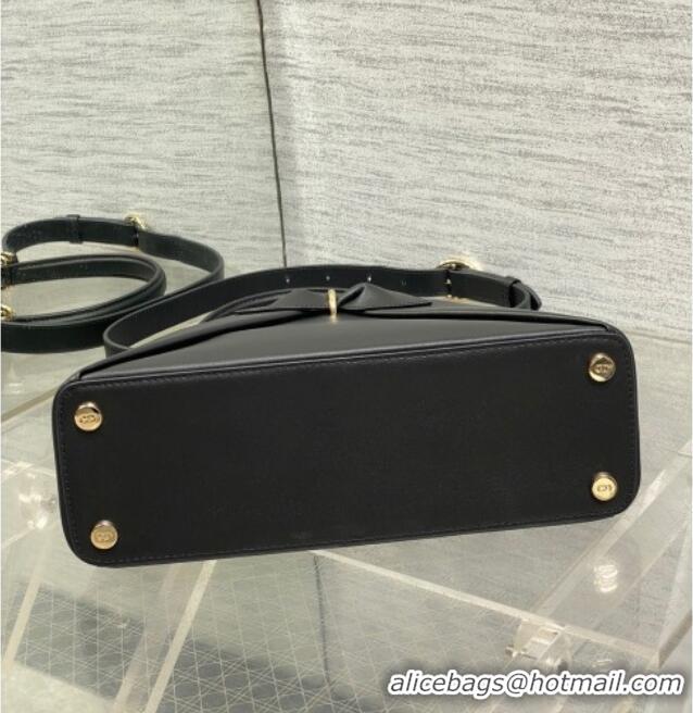 Buy Discount Dior Bow Top Handle Bag in Calfskin Leather DR112201 Black 2025