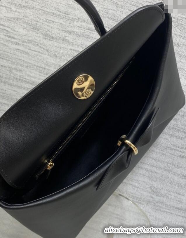 Buy Discount Dior Bow Top Handle Bag in Calfskin Leather DR112201 Black 2025