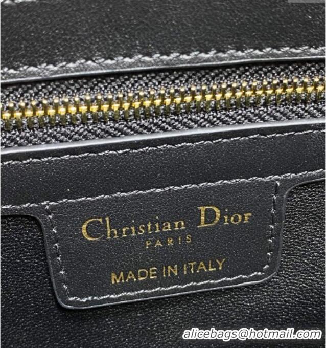 Buy Discount Dior Bow Top Handle Bag in Calfskin Leather DR112201 Black 2025