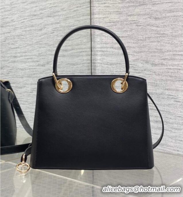 Buy Discount Dior Bow Top Handle Bag in Calfskin Leather DR112201 Black 2025