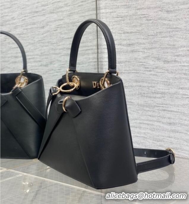 Buy Discount Dior Bow Top Handle Bag in Calfskin Leather DR112201 Black 2025