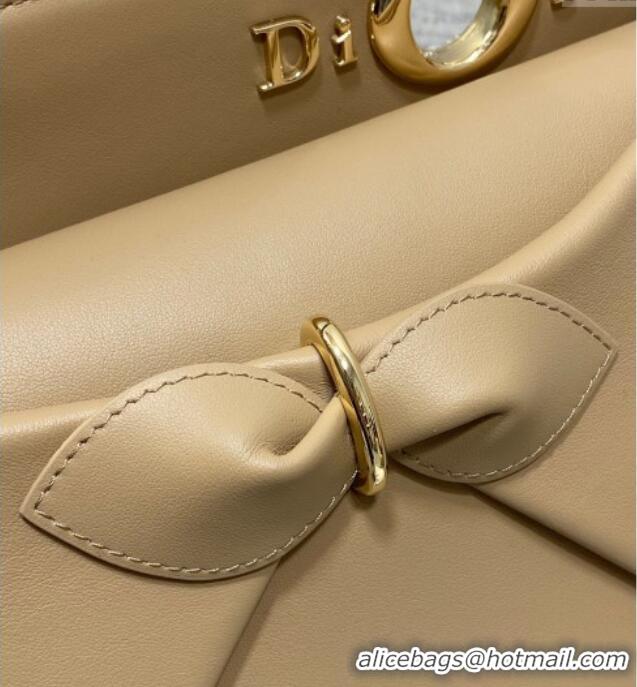 Best Product Dior Bow Top Handle Bag in Calfskin Leather DR112201 Beige 2025