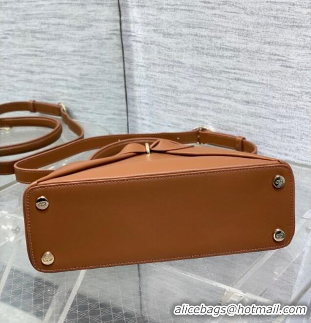 Reasonable Price Dior Bow Top Handle Bag in Calfskin Leather DR112201 Brown 2025