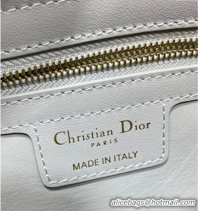 Super Quality Dior Bow Top Handle Bag in Calfskin Leather DR112201 Grey 2025