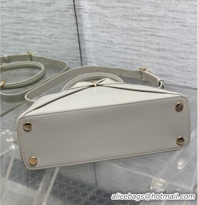 Super Quality Dior Bow Top Handle Bag in Calfskin Leather DR112201 Grey 2025