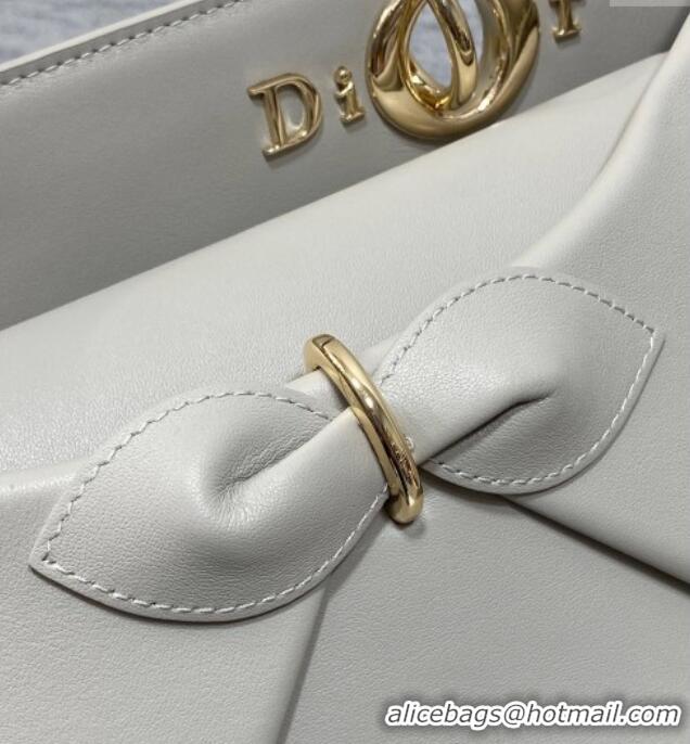 Super Quality Dior Bow Top Handle Bag in Calfskin Leather DR112201 Grey 2025