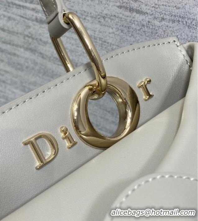 Super Quality Dior Bow Top Handle Bag in Calfskin Leather DR112201 Grey 2025