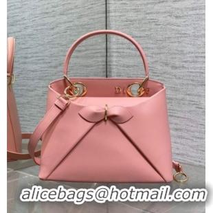 Good Taste Dior Bow Top Handle Bag in Calfskin Leather DR112201 Pink 2025