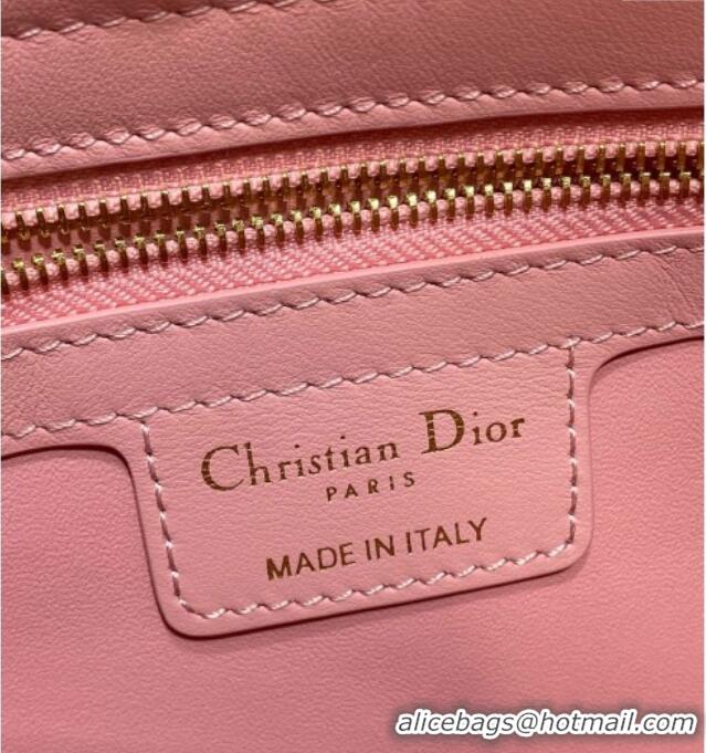 Good Taste Dior Bow Top Handle Bag in Calfskin Leather DR112201 Pink 2025