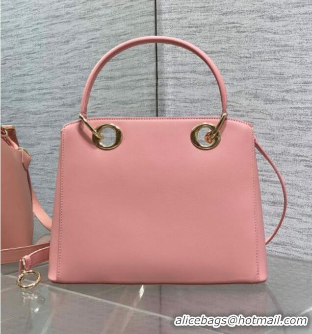Good Taste Dior Bow Top Handle Bag in Calfskin Leather DR112201 Pink 2025