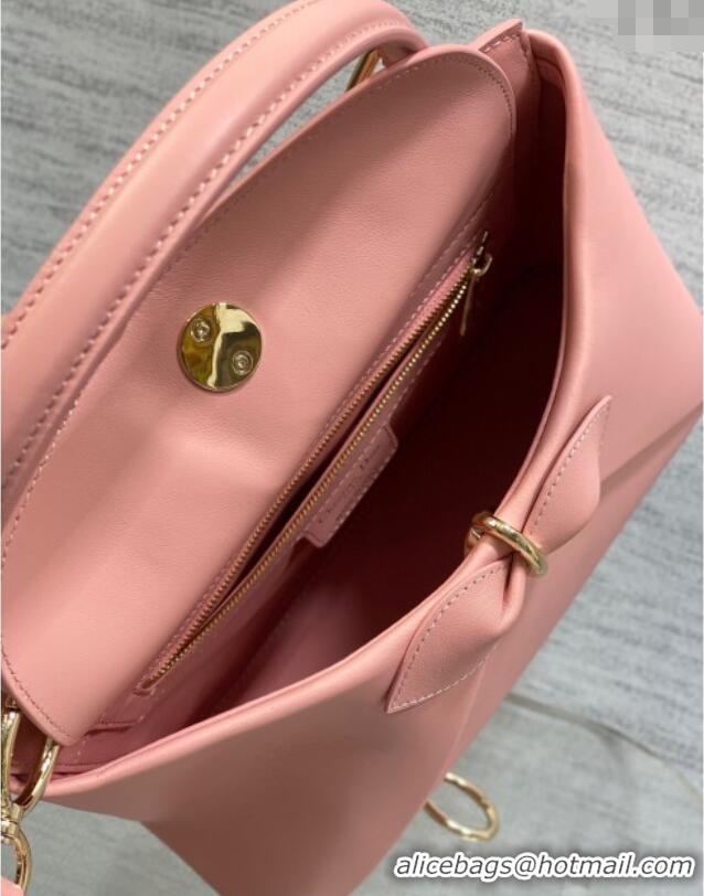 Good Taste Dior Bow Top Handle Bag in Calfskin Leather DR112201 Pink 2025