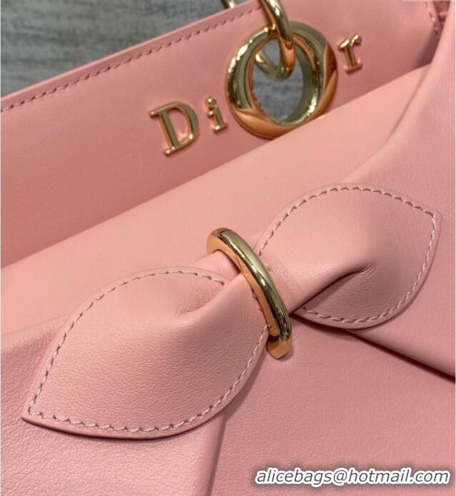 Good Taste Dior Bow Top Handle Bag in Calfskin Leather DR112201 Pink 2025