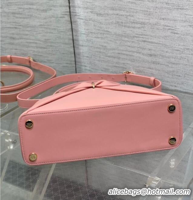 Good Taste Dior Bow Top Handle Bag in Calfskin Leather DR112201 Pink 2025