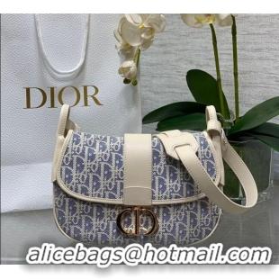 Good Looking Dior Medium 30 Montaigne Satchel Bag in Blue Oblique Chambray Embroidery and Latte Calfskin D2044 2025