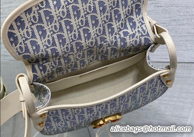Good Looking Dior Medium 30 Montaigne Satchel Bag in Blue Oblique Chambray Embroidery and Latte Calfskin D2044 2025