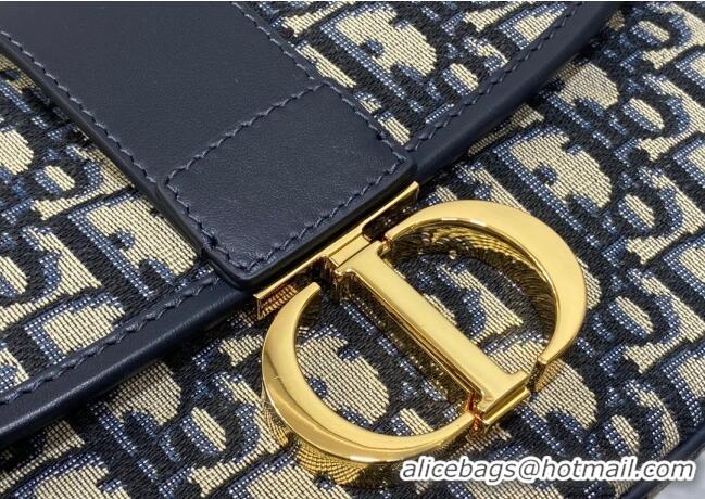 Promotional Dior Medium 30 Montaigne Satchel Bag in Blue Oblique Jacquard D1122 2025