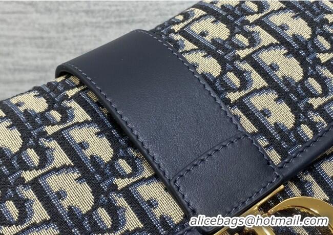 Promotional Dior Medium 30 Montaigne Satchel Bag in Blue Oblique Jacquard D1122 2025