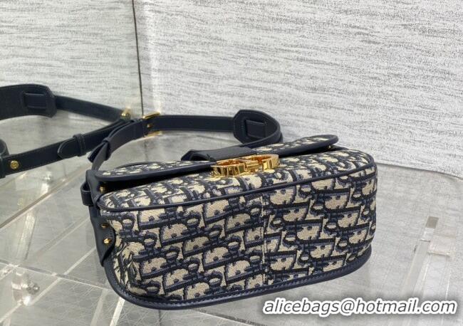 Promotional Dior Medium 30 Montaigne Satchel Bag in Blue Oblique Jacquard D1122 2025